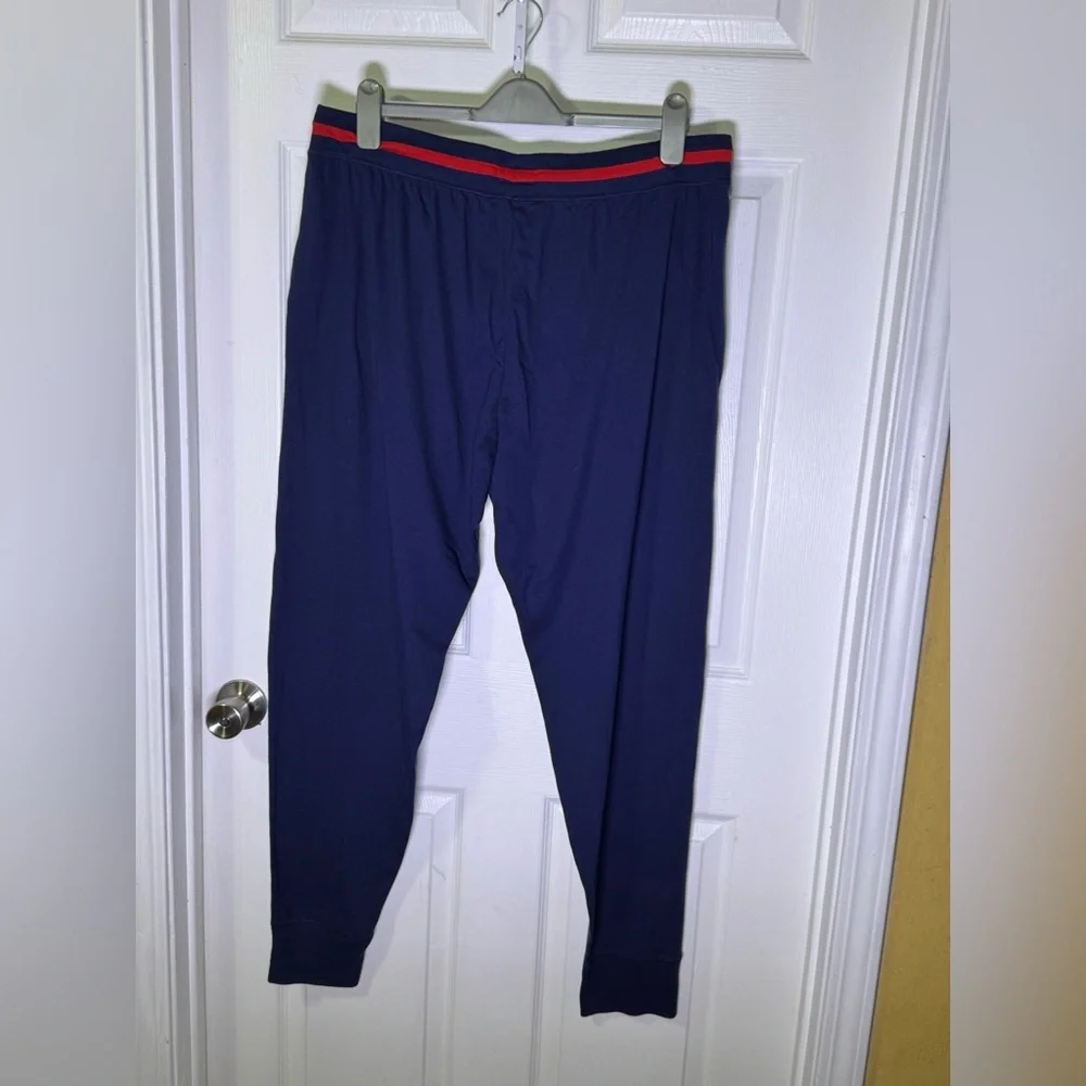 Polo Ralph Lauren Blue pajama Joggers with Red Logo